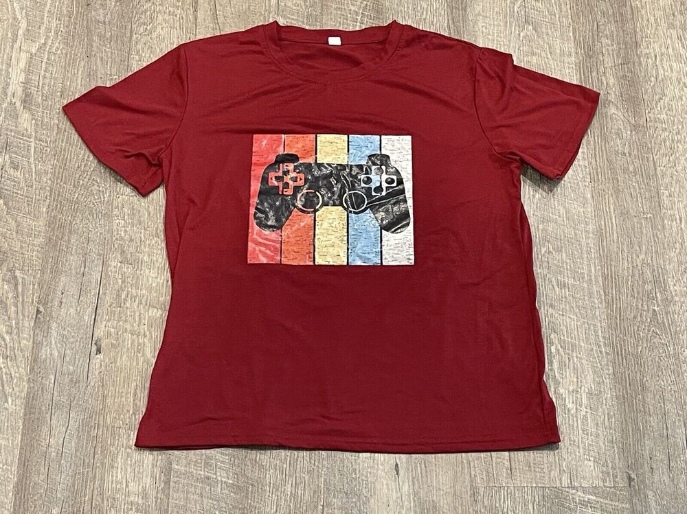 Gaming Controller Graphic Tee - Red - S